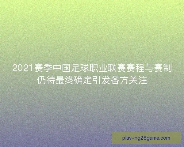 2021赛季中国足球职业联赛赛程与赛制仍待最终确定引发各方关注
